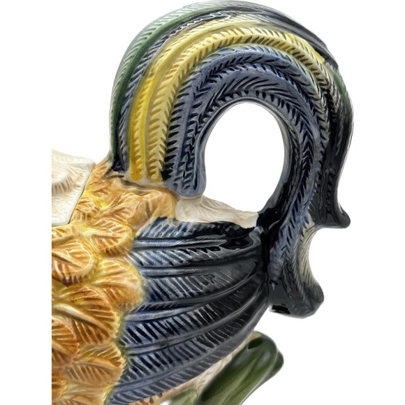 Vintage Jay Imports Rooster Teapot Hand Painted Farmhouse Kitchen Country Decor - Picture 3 of 9